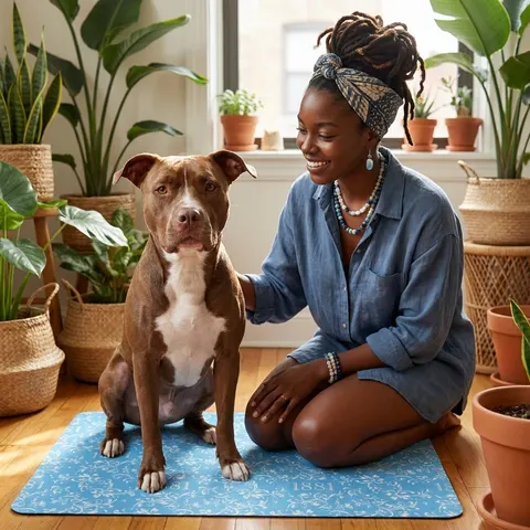 Spelman 1881 Sky Blue Elegance Pet Food Mat (12x18)