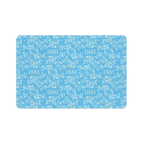Spelman 1881 Sky Blue Elegance Pet Food Mat (12x18) — front view