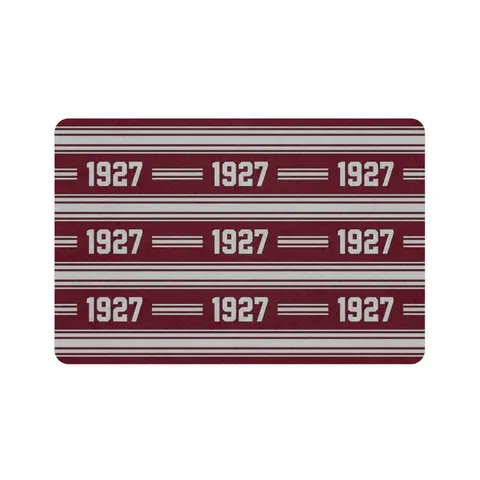 Texas Southern 1927 Maroon & Grey Pet Food Mat (12x18) — front view