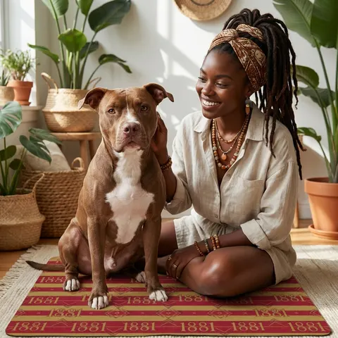 Tuskegee 1881 Crimson & Old Gold Pet Food Mat (12x18)