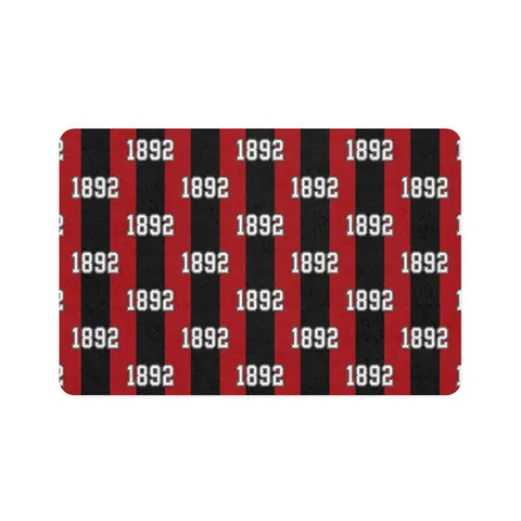 Winston-Salem State 1892 Red & Black Pet Food Mat (12x18) — front view