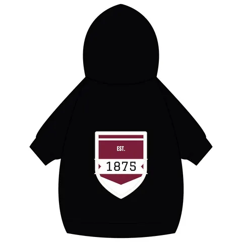 Alabama A&M 1875 Maroon & White Pet Hoodie — back_dtf view