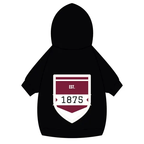 Alabama A&M 1875 Maroon & White Pet Hoodie — back_dtf view