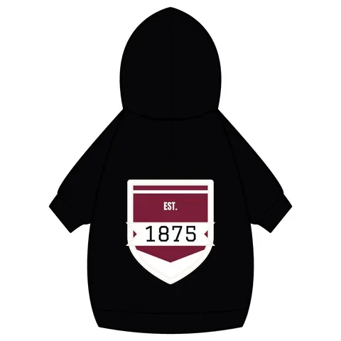 Alabama A&M 1875 Maroon & White Pet Hoodie — back_dtf view