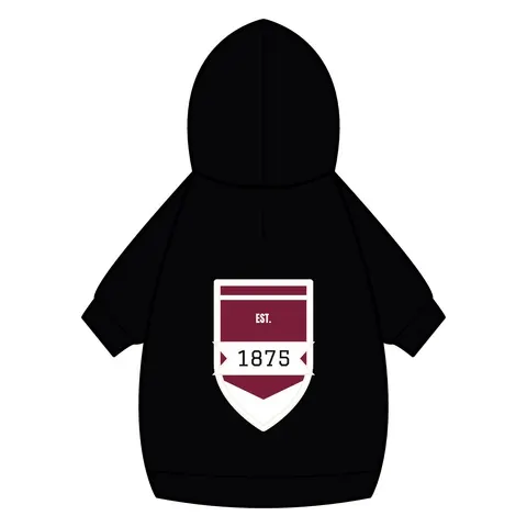 Alabama A&M 1875 Maroon & White Pet Hoodie — back_dtf view