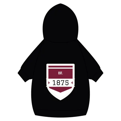 Alabama A&M 1875 Maroon & White Pet Hoodie — back_dtf view