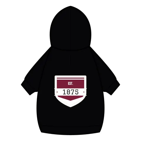 Alabama A&M 1875 Maroon & White Pet Hoodie — back_dtf view