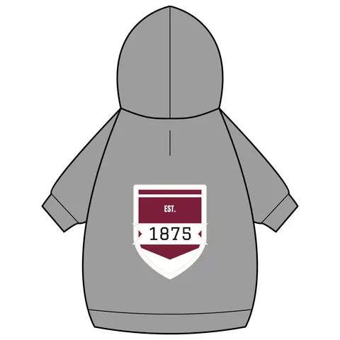 Alabama A&M 1875 Maroon & White Pet Hoodie — back_dtf view