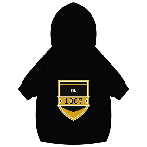 Alabama State 1867 Black & Gold Pet Hoodie — back_dtf view