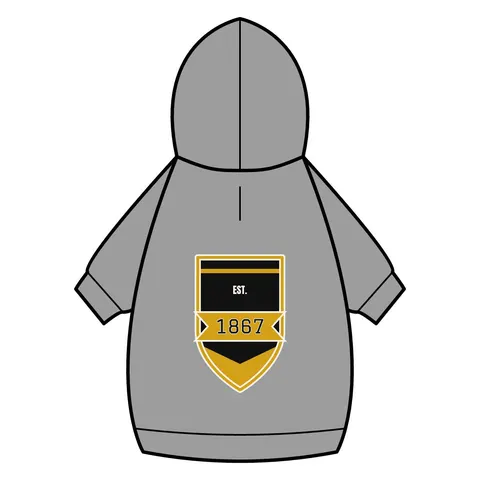 Alabama State 1867 Black & Gold Pet Hoodie — back_dtf view