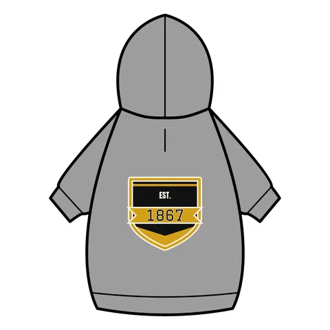Alabama State 1867 Black & Gold Pet Hoodie — back_dtf view