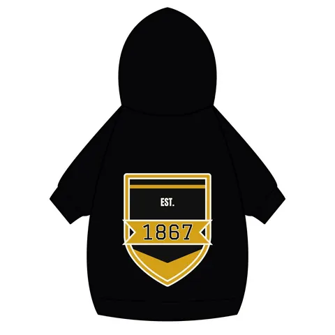 Alabama State 1867 Black & Gold Pet Hoodie — back_dtf view