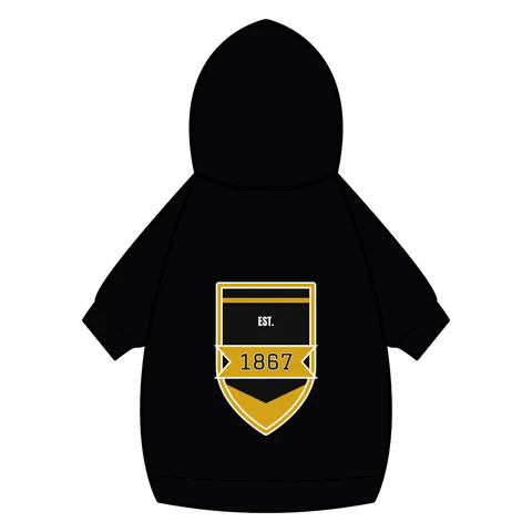 Alabama State 1867 Black & Gold Pet Hoodie — back_dtf view