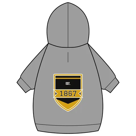 Alabama State 1867 Black & Gold Pet Hoodie — back_dtf view