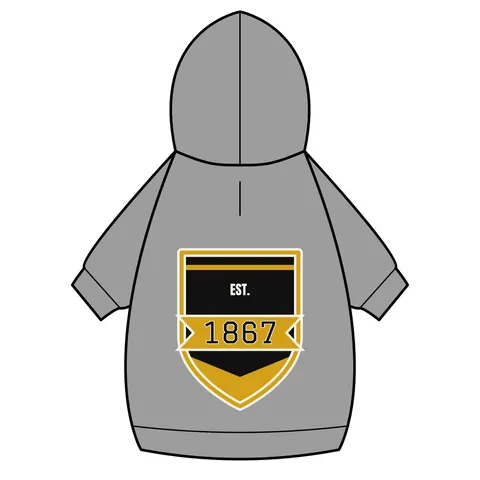 Alabama State 1867 Black & Gold Pet Hoodie — back_dtf view