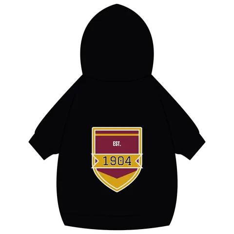 Bethune-Cookman 1904 Maroon & Gold Pet Hoodie — back_dtf view