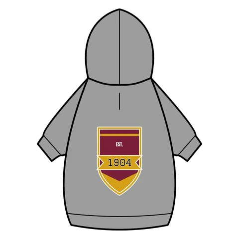Bethune-Cookman 1904 Maroon & Gold Pet Hoodie — back_dtf view