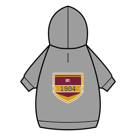 Bethune-Cookman 1904 Maroon & Gold Pet Hoodie — back_dtf view