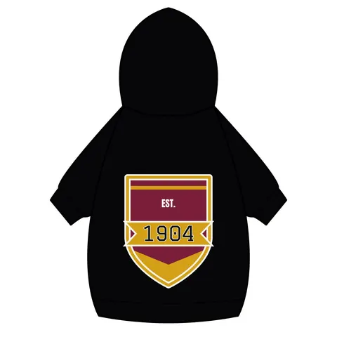 Bethune-Cookman 1904 Maroon & Gold Pet Hoodie — back_dtf view