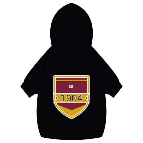 Bethune-Cookman 1904 Maroon & Gold Pet Hoodie — back_dtf view