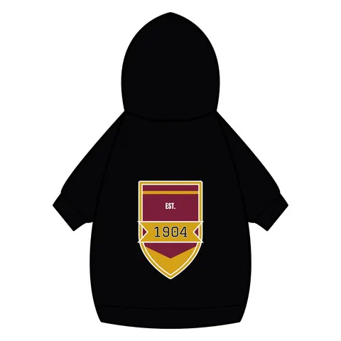 Bethune-Cookman 1904 Maroon & Gold Pet Hoodie — back_dtf view