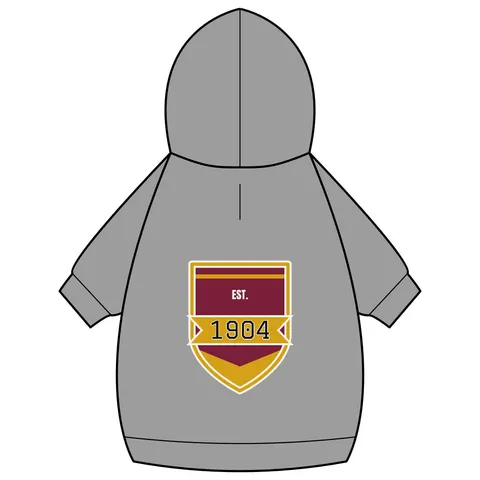 Bethune-Cookman 1904 Maroon & Gold Pet Hoodie — back_dtf view