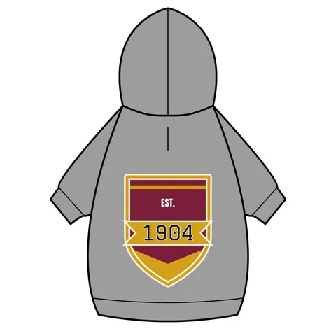 Bethune-Cookman 1904 Maroon & Gold Pet Hoodie — back_dtf view