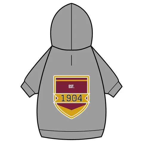 Bethune-Cookman 1904 Maroon & Gold Pet Hoodie — back_dtf view