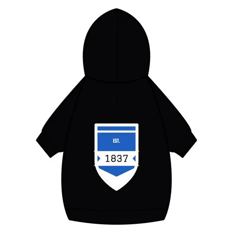 Cheyney 1837 Blue & White Pet Hoodie — back_dtf view