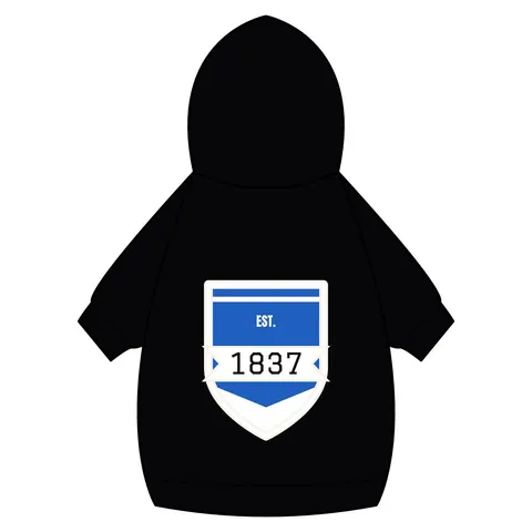 Cheyney 1837 Blue & White Pet Hoodie — back_dtf view