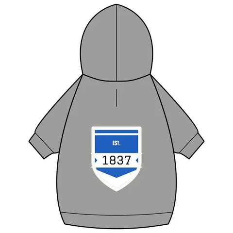 Cheyney 1837 Blue & White Pet Hoodie — back_dtf view