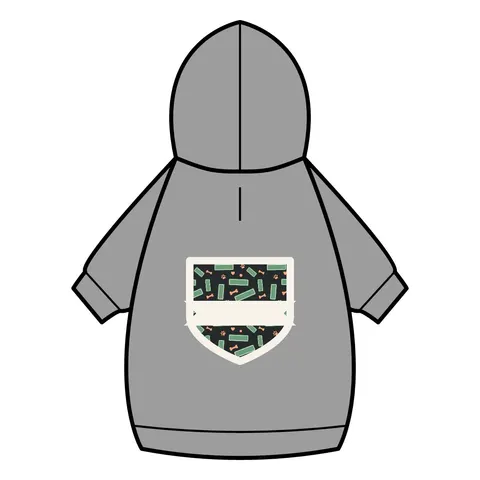 Atlanta Peachtree Signs Pet Hoodie — back_dtf view