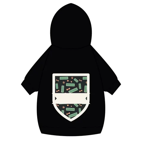 Atlanta Peachtree Signs Pet Hoodie — back_dtf view