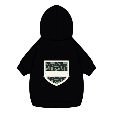 Atlanta Peachtree Signs Pet Hoodie — back_dtf view