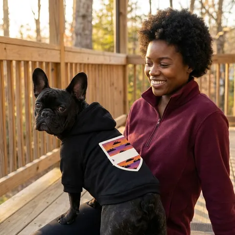 Atlanta Skyline Sunset Silhouette Pet Hoodie