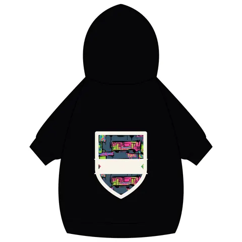 The Bronx Graffiti Train Panels Pet Hoodie — back_dtf view