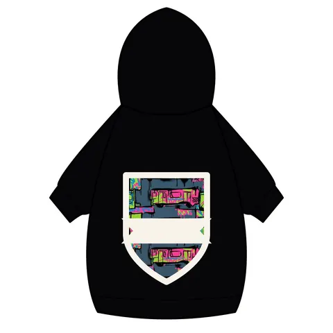 The Bronx Graffiti Train Panels Pet Hoodie — back_dtf view