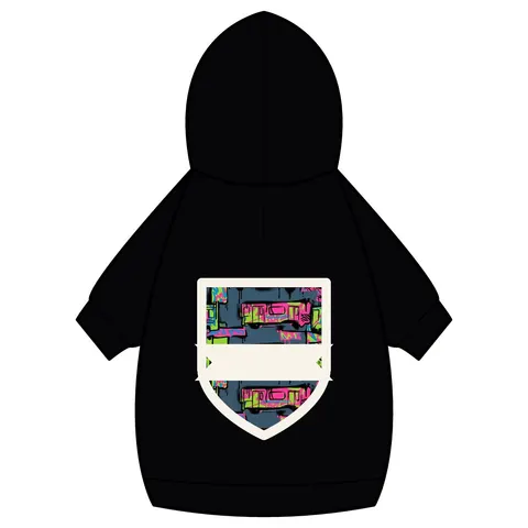The Bronx Graffiti Train Panels Pet Hoodie — back_dtf view