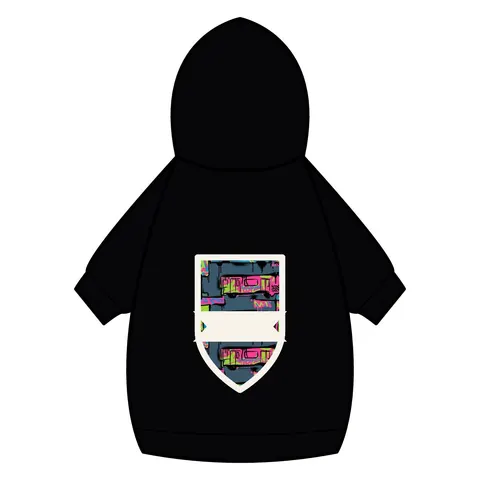 The Bronx Graffiti Train Panels Pet Hoodie — back_dtf view