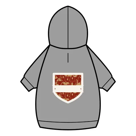 Brooklyn Bed-Stuy Blocks Pet Hoodie — back_dtf view