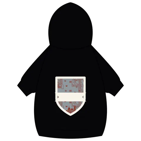 Chicago South Side Blocks Pet Hoodie — back_dtf view
