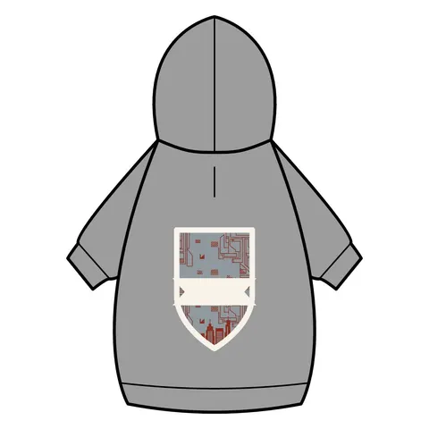 Chicago South Side Blocks Pet Hoodie — back_dtf view