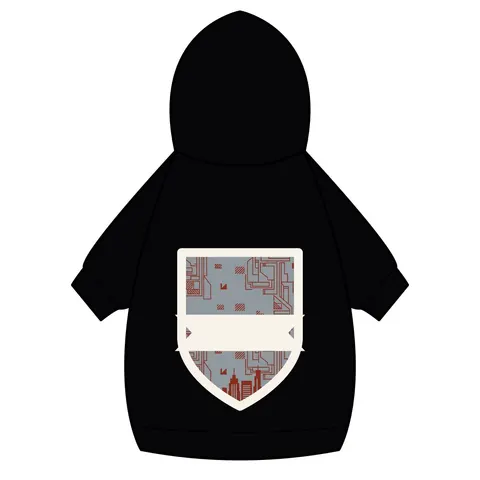 Chicago South Side Blocks Pet Hoodie — back_dtf view