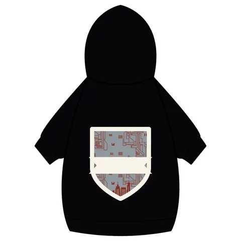 Chicago South Side Blocks Pet Hoodie — back_dtf view