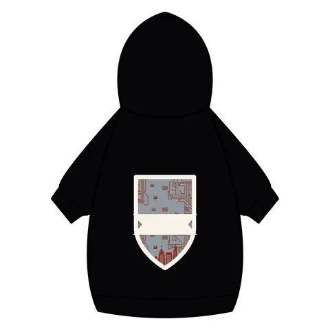 Chicago South Side Blocks Pet Hoodie — back_dtf view