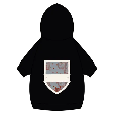 Chicago South Side Blocks Pet Hoodie — back_dtf view