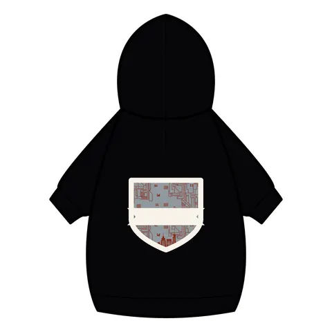 Chicago South Side Blocks Pet Hoodie — back_dtf view