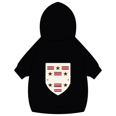 DC Chocolate City Flag Stars Pet Hoodie — back_dtf view