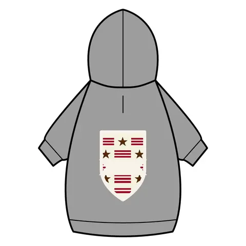 DC Chocolate City Flag Stars Pet Hoodie — back_dtf view