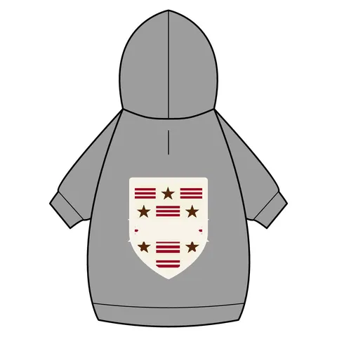 DC Chocolate City Flag Stars Pet Hoodie — back_dtf view